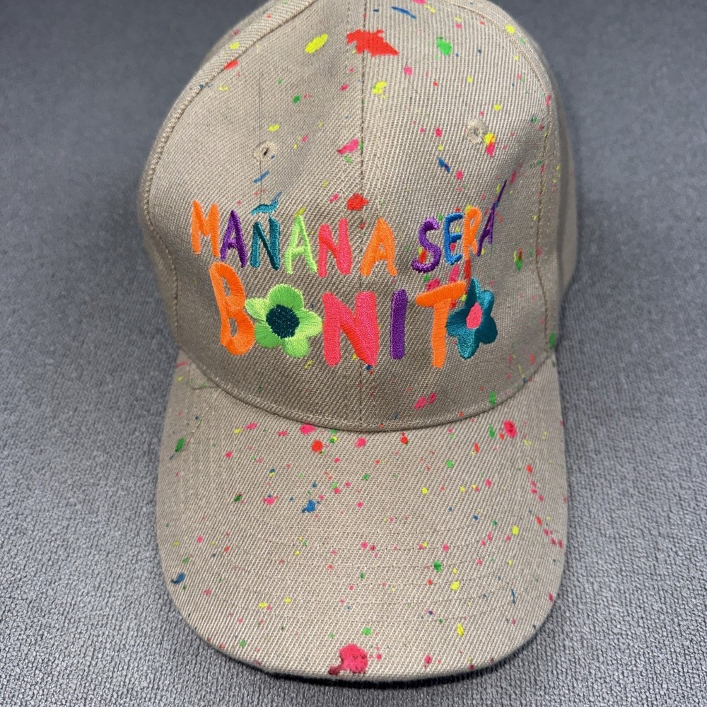 Karol G "MAÑANA SERÁ BONITO" Brown Baseball Cap Colorful Paint Splatter  Unisex